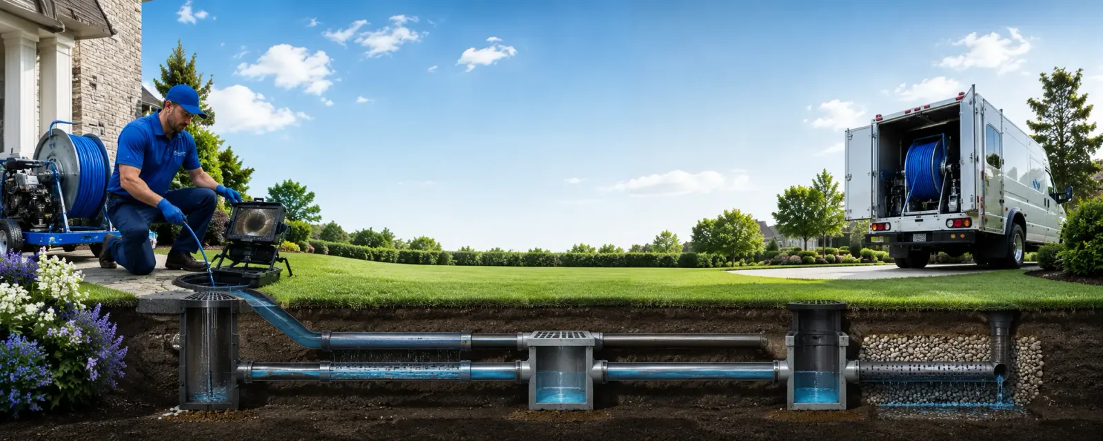 Outdoor drain cleaning information for Eccles, WV